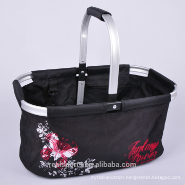 Wholesale Black Aluminum Frame Picnic Basket Beautiful Insulated Picnic Basket